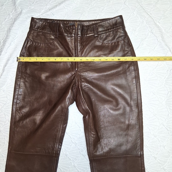 Banana Republic Dark Brown Straight Leg Vegan Leather Pant  Size 6 - Picture 7 of 17